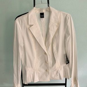 White Jacket with pleat details